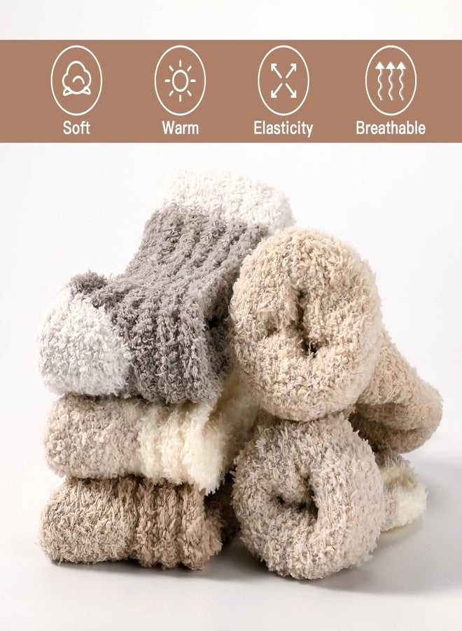 Tavaleu Fuzzy Socks for Women, Fluffy Socks Women, Winter Cozy Sock, Warm Slipper Home Sleeping Sock for Womens - Image 4